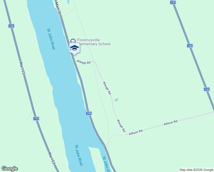 map of restaurants, bars, coffee shops, grocery stores, and more near 45 Waugh Road in Riverbank