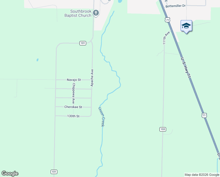 map of restaurants, bars, coffee shops, grocery stores, and more near 13380 Apache Avenue in Wadena