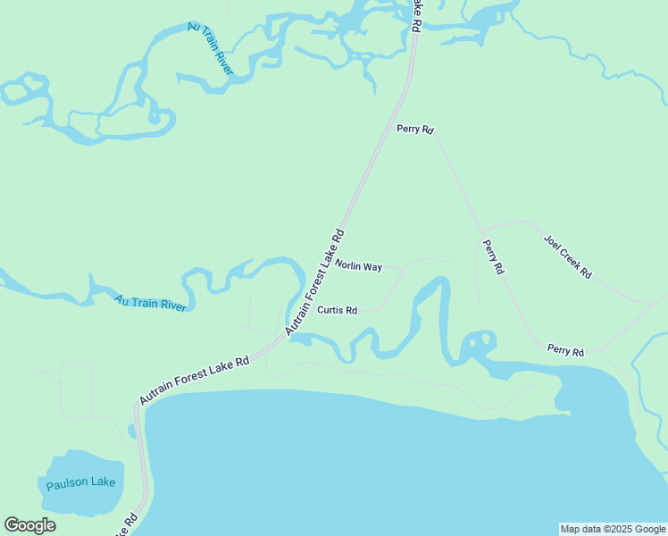map of restaurants, bars, coffee shops, grocery stores, and more near N7163 Autrain Forest Lake Road in Au Train