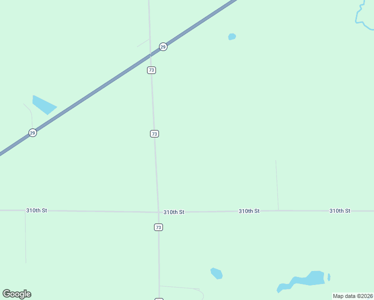 map of restaurants, bars, coffee shops, grocery stores, and more near 31062 County Highway 73 in Deer Creek