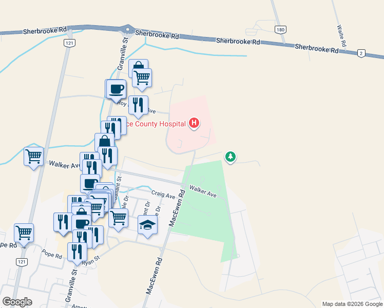 map of restaurants, bars, coffee shops, grocery stores, and more near 200 Simmons Avenue in Summerside