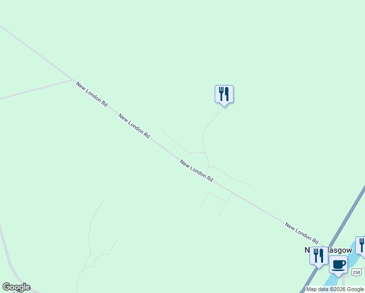 map of restaurants, bars, coffee shops, grocery stores, and more near 32 Lairds Lane in New Glasgow