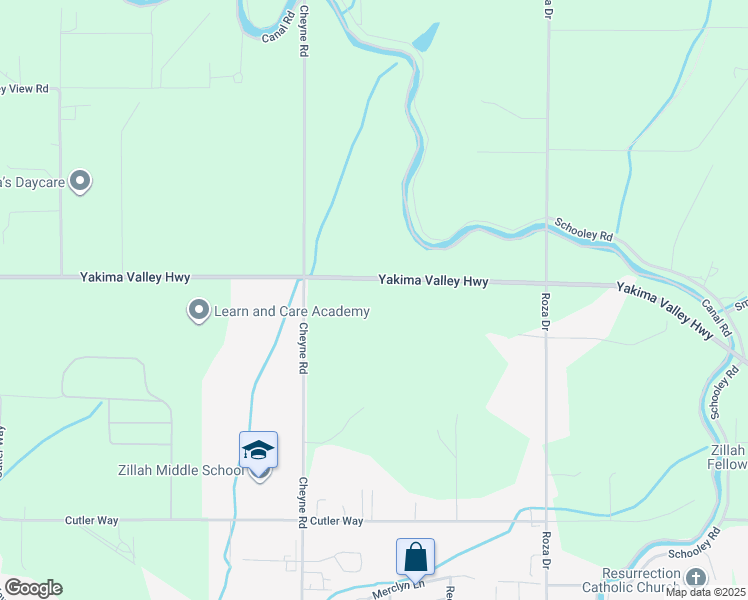 map of restaurants, bars, coffee shops, grocery stores, and more near 11530 Yakima Valley Highway in Zillah