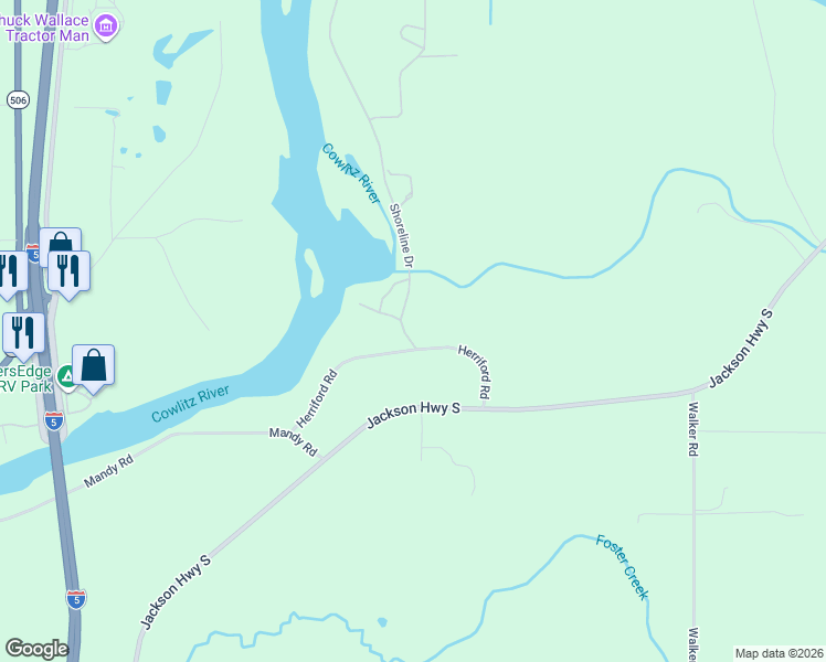 map of restaurants, bars, coffee shops, grocery stores, and more near 108 Shoreline Drive in Toledo