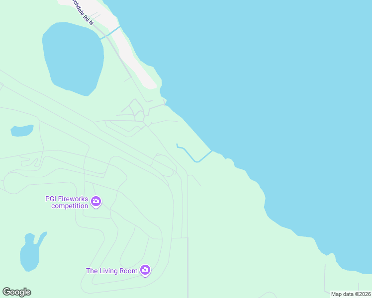 map of restaurants, bars, coffee shops, grocery stores, and more near 18320 Johnson Road North in Brainerd