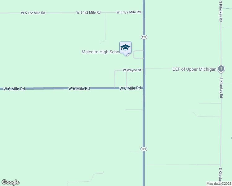 map of restaurants, bars, coffee shops, grocery stores, and more near 53-77 West 6 Mile Road in Sault Ste. Marie