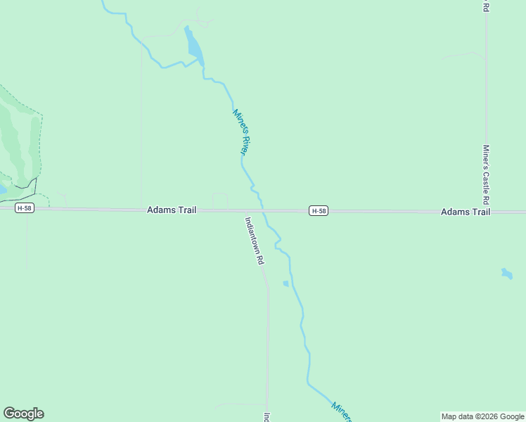 map of restaurants, bars, coffee shops, grocery stores, and more near Adams Trail in Munising