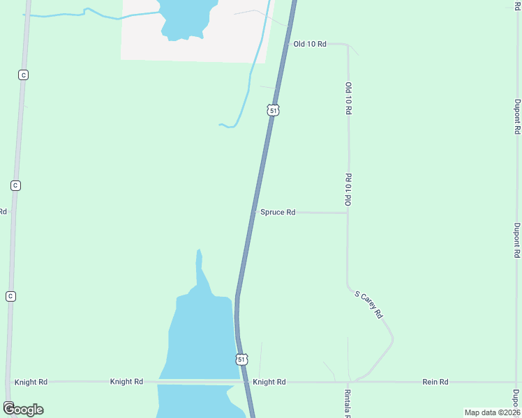map of restaurants, bars, coffee shops, grocery stores, and more near 4998 Spruce Road in Hurley
