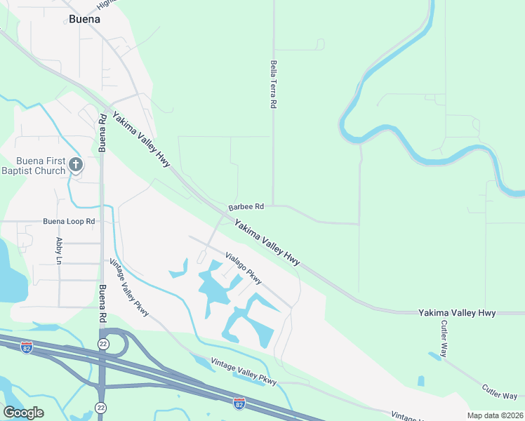 map of restaurants, bars, coffee shops, grocery stores, and more near 111 Barbee Road in Zillah