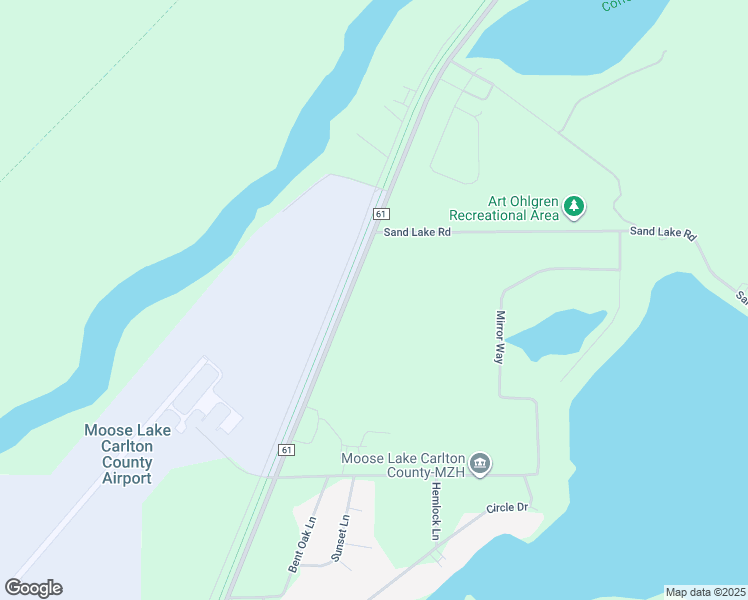 map of restaurants, bars, coffee shops, grocery stores, and more near 4824 County Highway 61 in Moose Lake