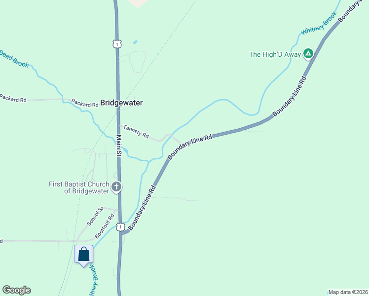 map of restaurants, bars, coffee shops, grocery stores, and more near 95 Boundary Line Road in Bridgewater