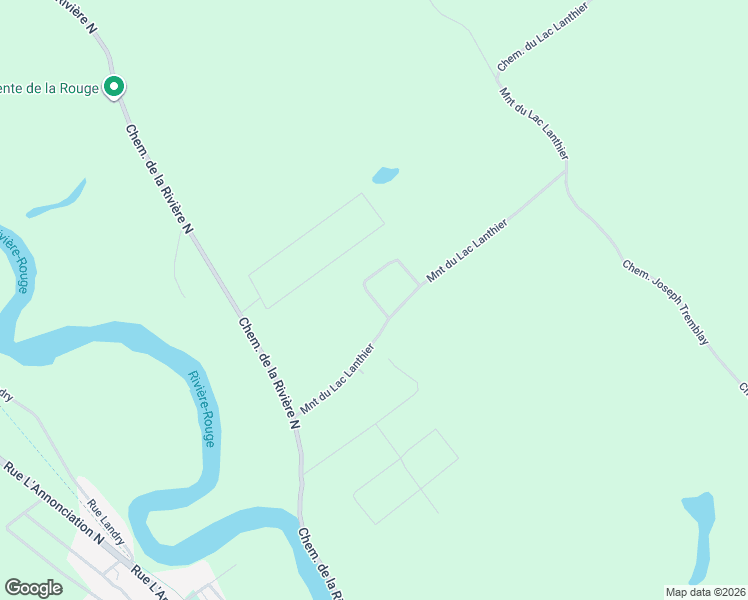 map of restaurants, bars, coffee shops, grocery stores, and more near Chemin des Aigles in Rivière-Rouge