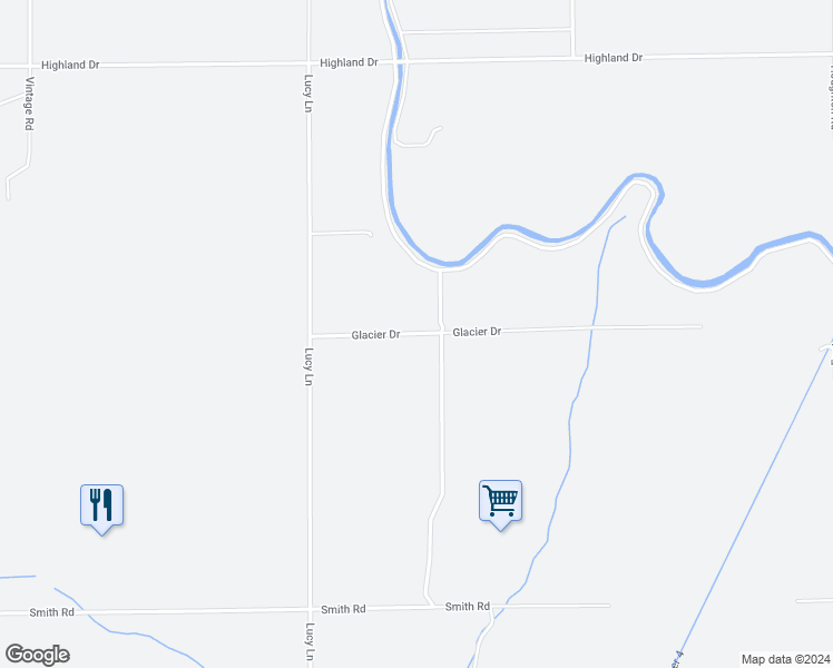 map of restaurants, bars, coffee shops, grocery stores, and more near 200 Glacier Drive in Zillah