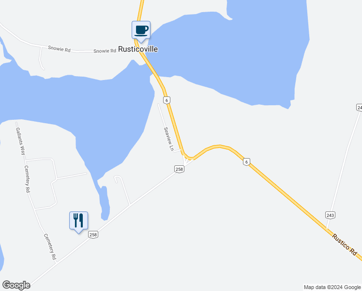 map of restaurants, bars, coffee shops, grocery stores, and more near 4818 Rustico Road in New Glasgow