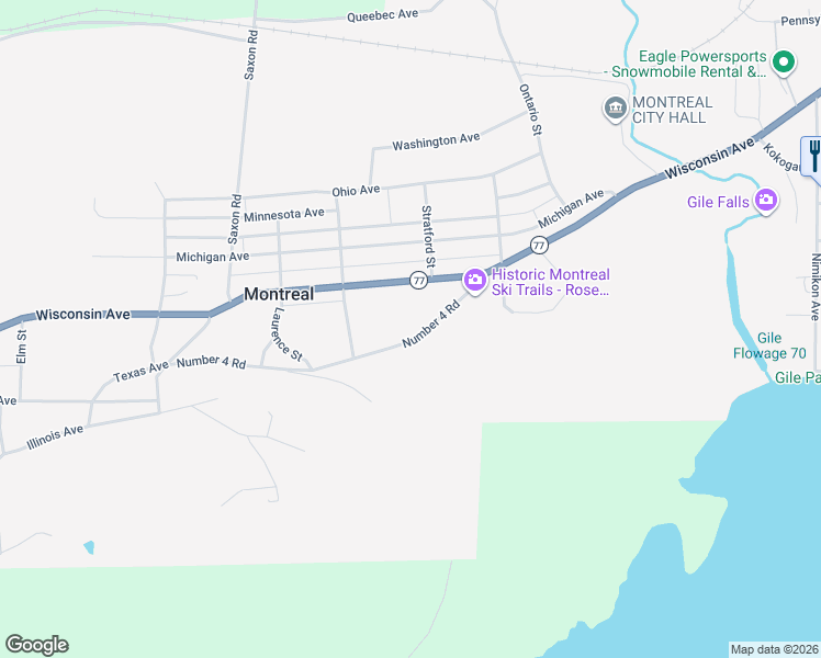 map of restaurants, bars, coffee shops, grocery stores, and more near 18 Number 4 Road in Montreal