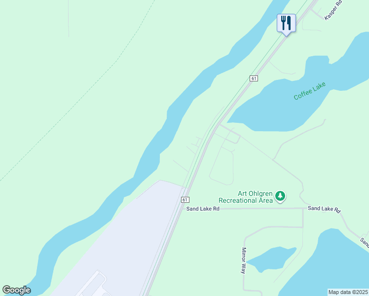 map of restaurants, bars, coffee shops, grocery stores, and more near 4753 North Riverside Road in Moose Lake