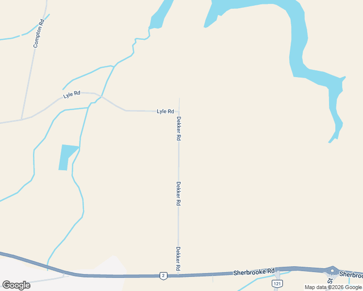 map of restaurants, bars, coffee shops, grocery stores, and more near 178 Dekker Road in Sherbrooke