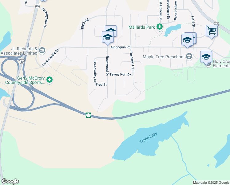 map of restaurants, bars, coffee shops, grocery stores, and more near Napa Valley Road in Sudbury