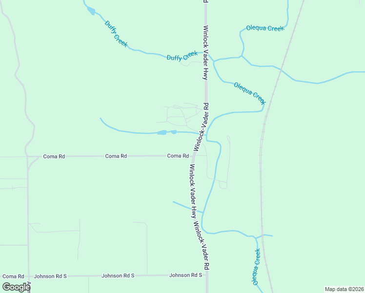 map of restaurants, bars, coffee shops, grocery stores, and more near 108 Coma Road in Winlock