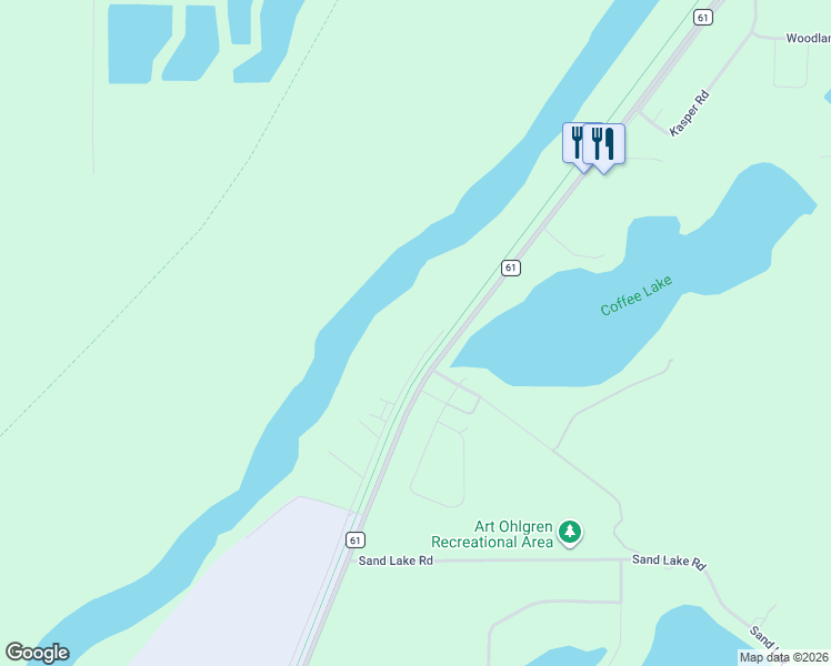 map of restaurants, bars, coffee shops, grocery stores, and more near 4773 Coffee Lake Road in Moose Lake