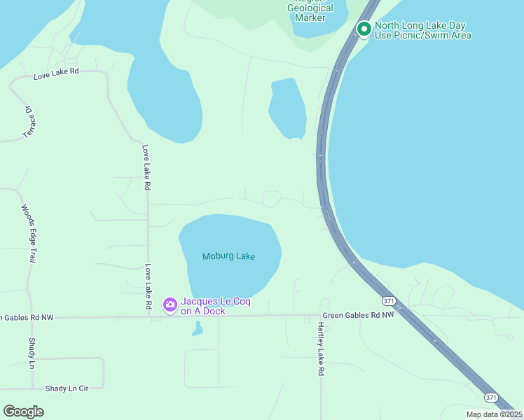 map of restaurants, bars, coffee shops, grocery stores, and more near 19365 Soder Road in Brainerd