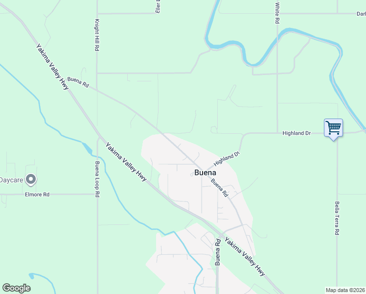 map of restaurants, bars, coffee shops, grocery stores, and more near 591 Buena Road in Zillah