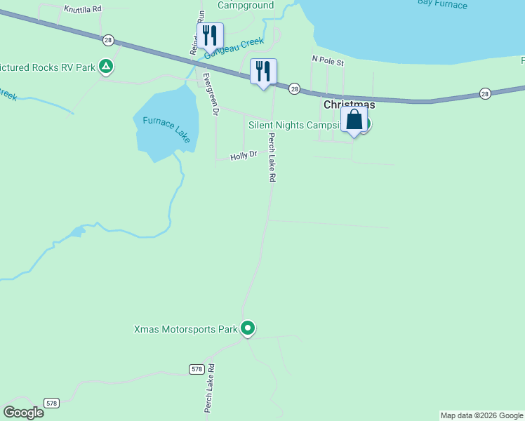 map of restaurants, bars, coffee shops, grocery stores, and more near in Christmas