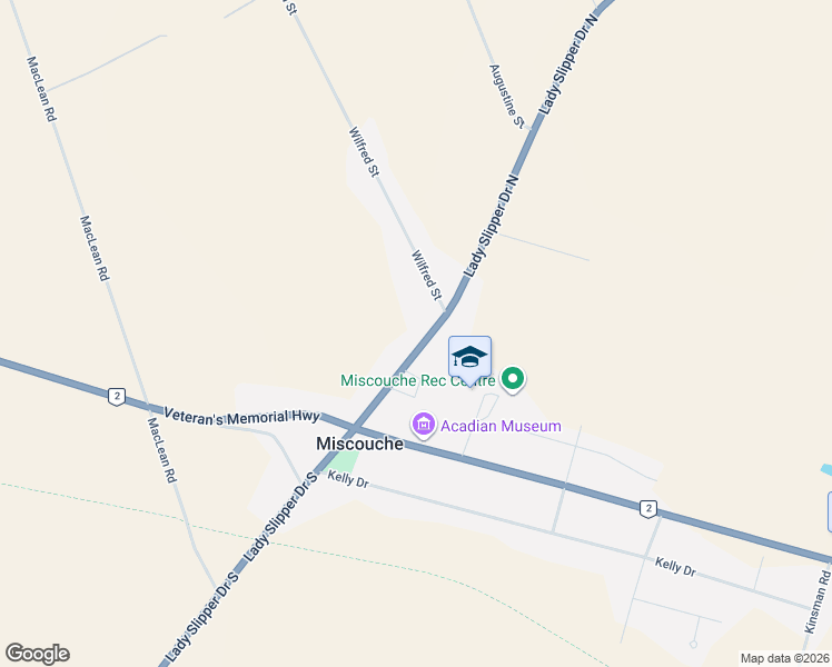 map of restaurants, bars, coffee shops, grocery stores, and more near 41 Lady Slipper Drive North in Miscouche