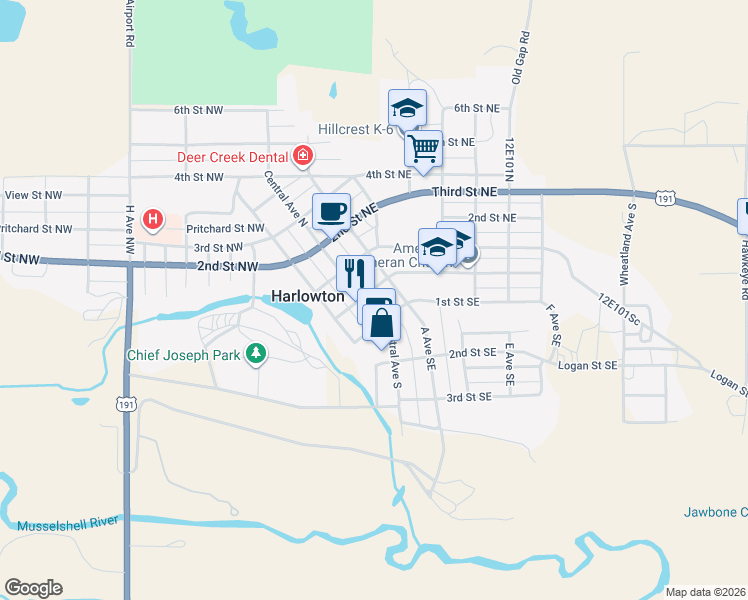 13 Central Avenue South, Harlowton MT Walk Score