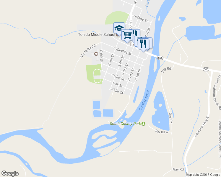 map of restaurants, bars, coffee shops, grocery stores, and more near 811 South 4th Street in Toledo