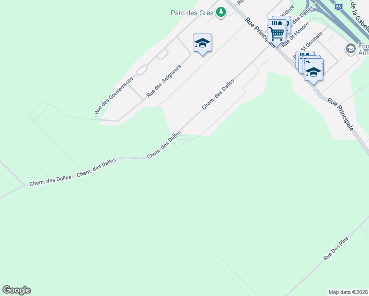 map of restaurants, bars, coffee shops, grocery stores, and more near 395 Place Louis-Denis in Saint-Étienne-des-Grès