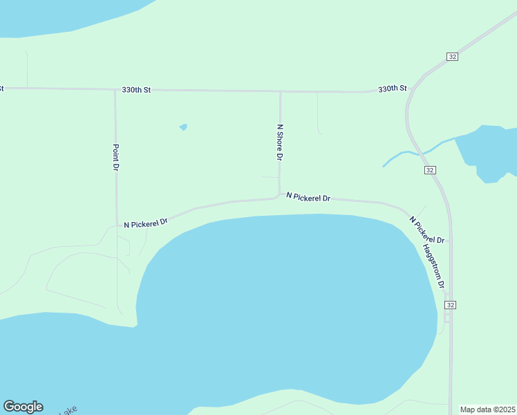map of restaurants, bars, coffee shops, grocery stores, and more near 33404 North Pickerel Drive in Richville