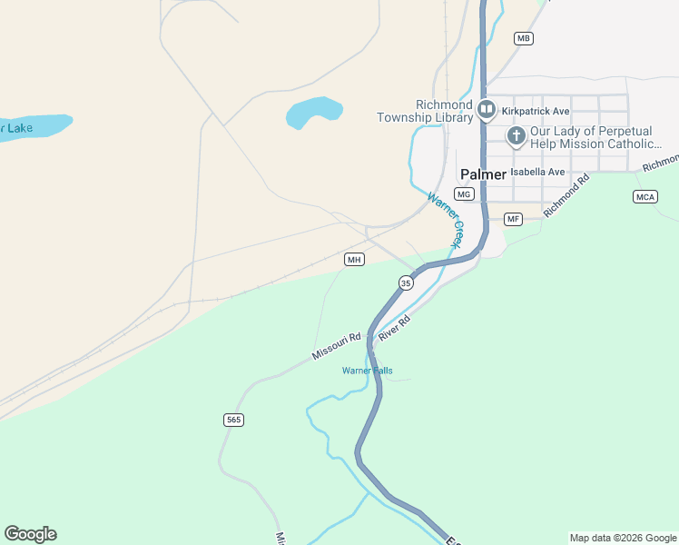 map of restaurants, bars, coffee shops, grocery stores, and more near State Highway 35 in Negaunee