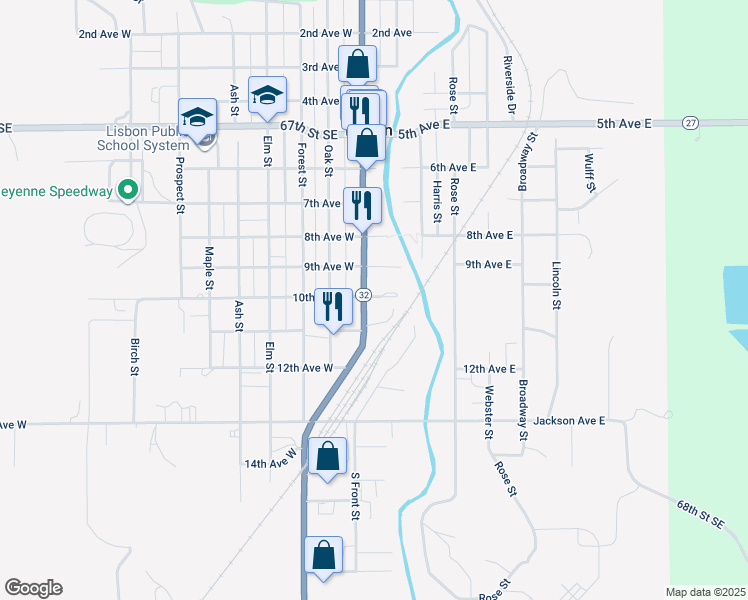 map of restaurants, bars, coffee shops, grocery stores, and more near 900 Main Street in Lisbon