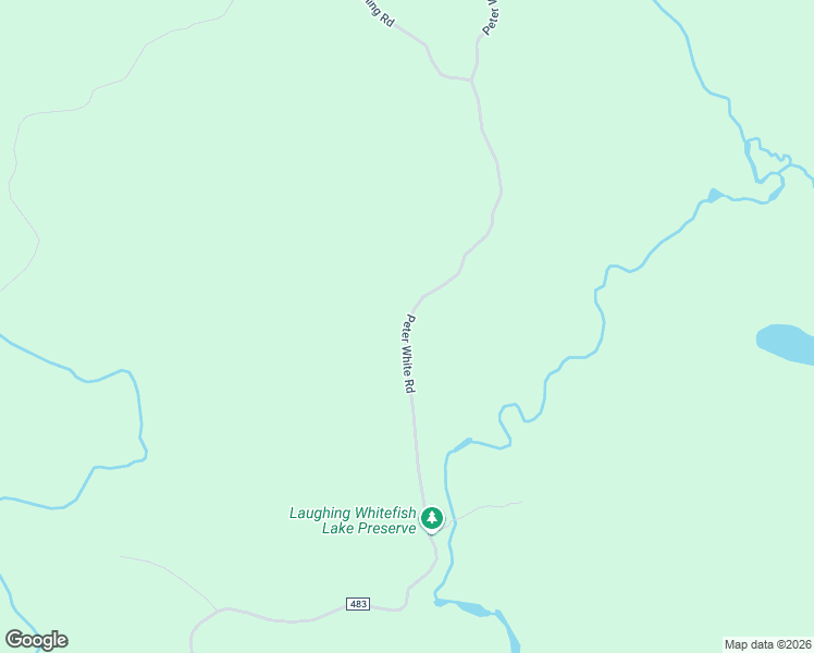 map of restaurants, bars, coffee shops, grocery stores, and more near Peter White Road in Deerton