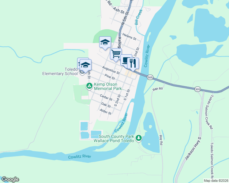 map of restaurants, bars, coffee shops, grocery stores, and more near 420 South 3rd Street in Toledo