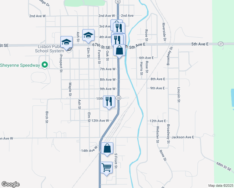 map of restaurants, bars, coffee shops, grocery stores, and more near 900 Main Street in Lisbon