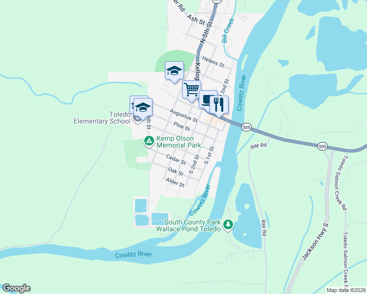 map of restaurants, bars, coffee shops, grocery stores, and more near 420 South 3rd Street in Toledo