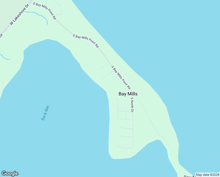 map of restaurants, bars, coffee shops, grocery stores, and more near 10701-10899 West Bay Mills Point Lane in Brimley