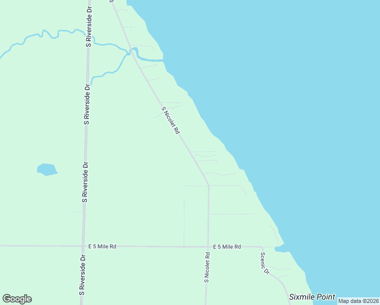 map of restaurants, bars, coffee shops, grocery stores, and more near 4735 South Nicolet Road in Sault Ste. Marie