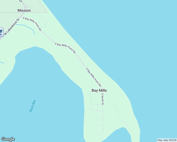 map of restaurants, bars, coffee shops, grocery stores, and more near 10701 West Bay Mills Point Lane in Brimley