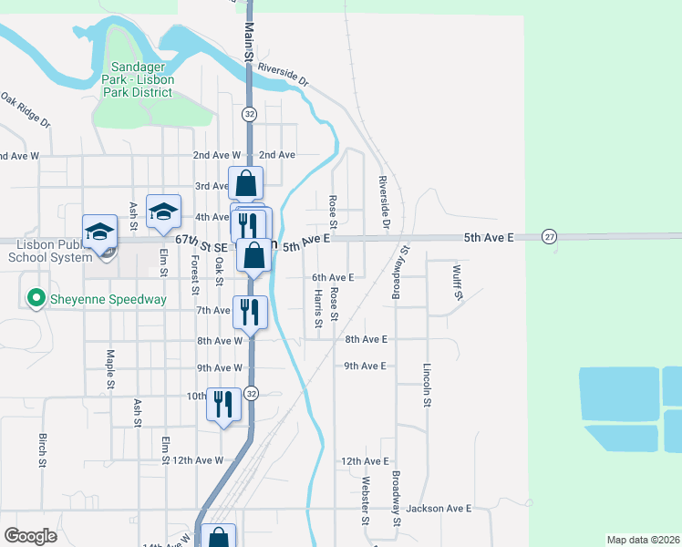 map of restaurants, bars, coffee shops, grocery stores, and more near 208-601 Rose St in Lisbon