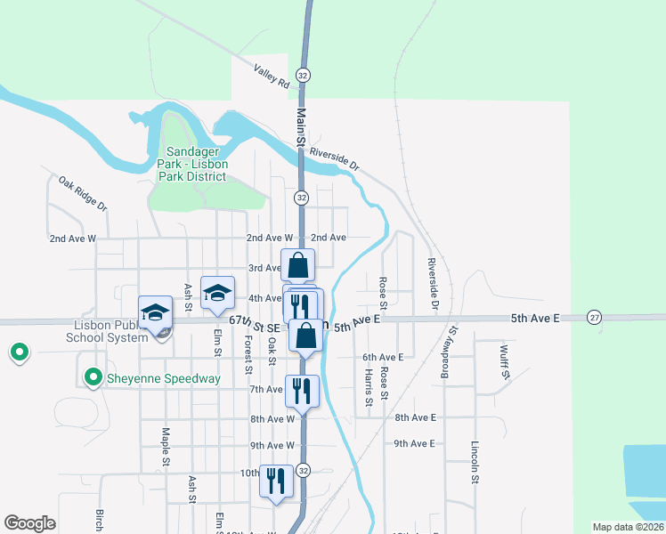 map of restaurants, bars, coffee shops, grocery stores, and more near 299 Valley St in Lisbon