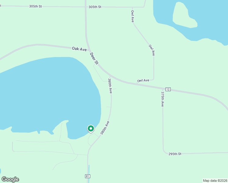 map of restaurants, bars, coffee shops, grocery stores, and more near 29956 380th Avenue in Aitkin