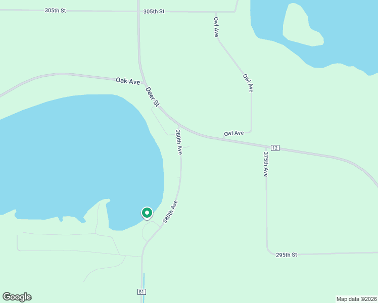 map of restaurants, bars, coffee shops, grocery stores, and more near 29956 380th Avenue in Aitkin