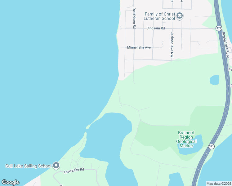 map of restaurants, bars, coffee shops, grocery stores, and more near 20199 Seagull Road Northwest in Brainerd