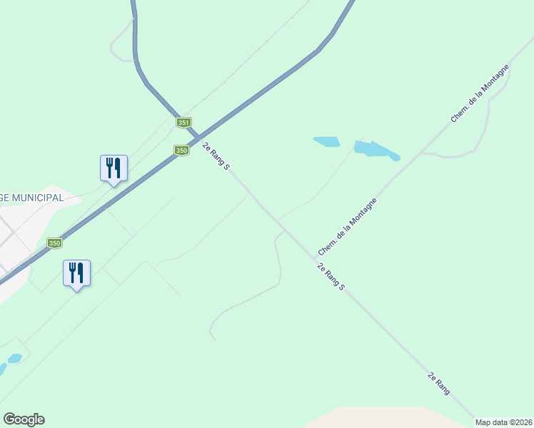 map of restaurants, bars, coffee shops, grocery stores, and more near 231 2e Rang Sud in Charette