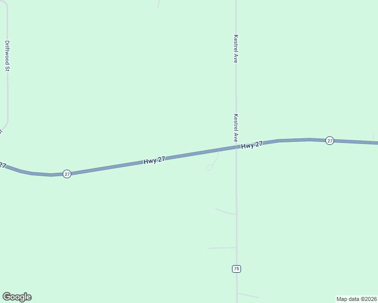 map of restaurants, bars, coffee shops, grocery stores, and more near 15077 County Highway 27 in McGregor