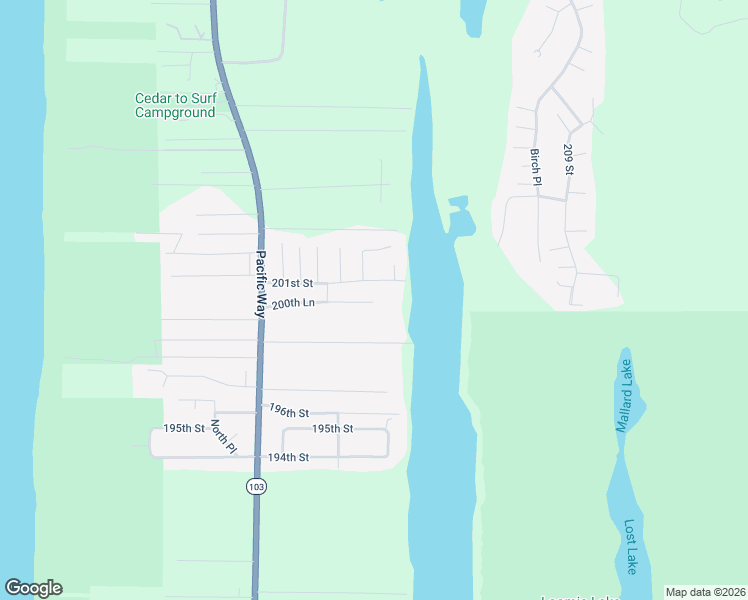 map of restaurants, bars, coffee shops, grocery stores, and more near 20103 U Lane in Long Beach