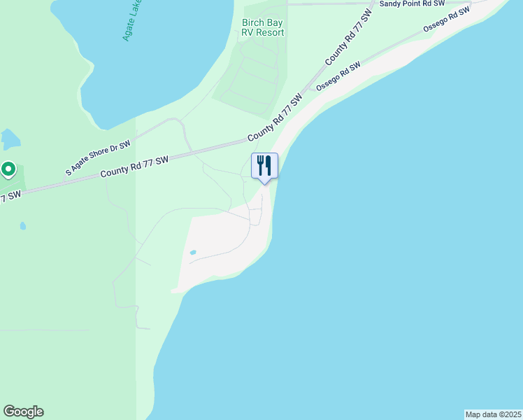 map of restaurants, bars, coffee shops, grocery stores, and more near 9820 Birch Bay Drive Southwest in Nisswa